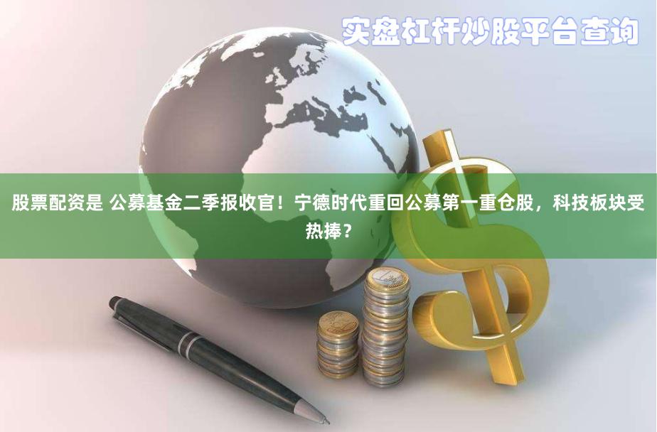 股票配资是 公募基金二季报收官！宁德时代重回公募第一重仓股，科技板块受热捧？